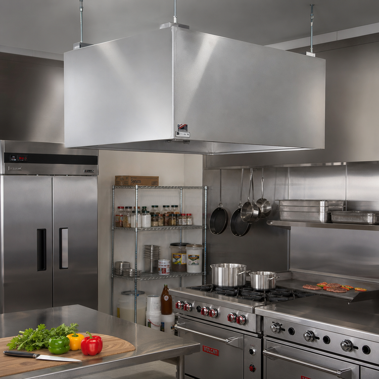 Product image #2 for John Boos Box-Type Condensate Hood with Exhaust Collar, 36 Inch W x 36 Inch D x 19 Inch H