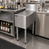Thumbnail image #3 for Top Shelf TSF Series 15-Inch x 24-Inch Freestanding Underbar Stainless Steel Drainboard with Pitched Top and Backsplash