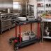 Thumbnail image #2 for Convertible 2-Shelf Utility Bus Cart with Locking Casters, Black