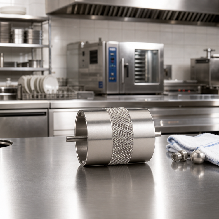 Product image #2 for Stainless Steel Dual Flusher Cleaning Cup with Integrated Ball Lifter for D & S Systems