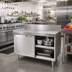 Thumbnail image #2 for La Rosa Refrigeration 42-Inch Stainless Steel Utility Stand Cabinet Base with Hinged Doors, 28-Inch Deep