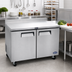 Thumbnail image #2 for Atosa Two-Section Reach-In Worktop Refrigerator with Backsplash and Solid Doors, 17.2 Cu. Ft.