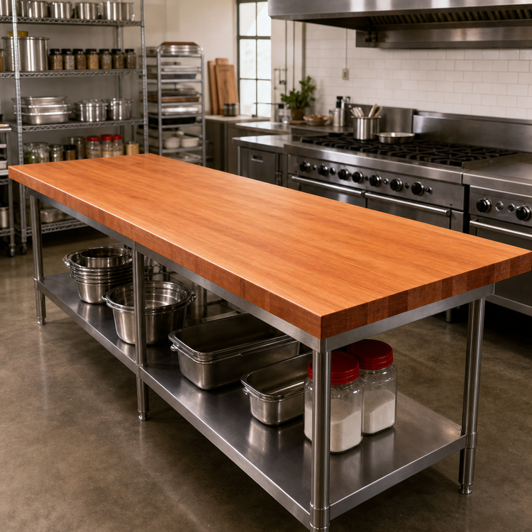 Product image #2 for Boos Block American Cherry Edge Grain Kitchen Countertop, 132 x 38 x 3 Inches, Penetrating Oil Finish