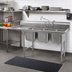 Thumbnail image #2 for Eagle Group 414 Series Three-Compartment Sink with 24-Inch Left-Hand Drainboard, 22 x 22 Bowls