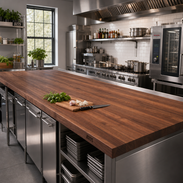 Product image #2 for Boos Block American Black Walnut Edge Grain Kitchen Countertop, 144 x 42 x 1-1/2 Inch, Penetrating Oil Finish