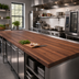 Thumbnail image #2 for Boos Block American Black Walnut Edge Grain Kitchen Countertop, 144 x 42 x 1-1/2 Inch, Penetrating Oil Finish
