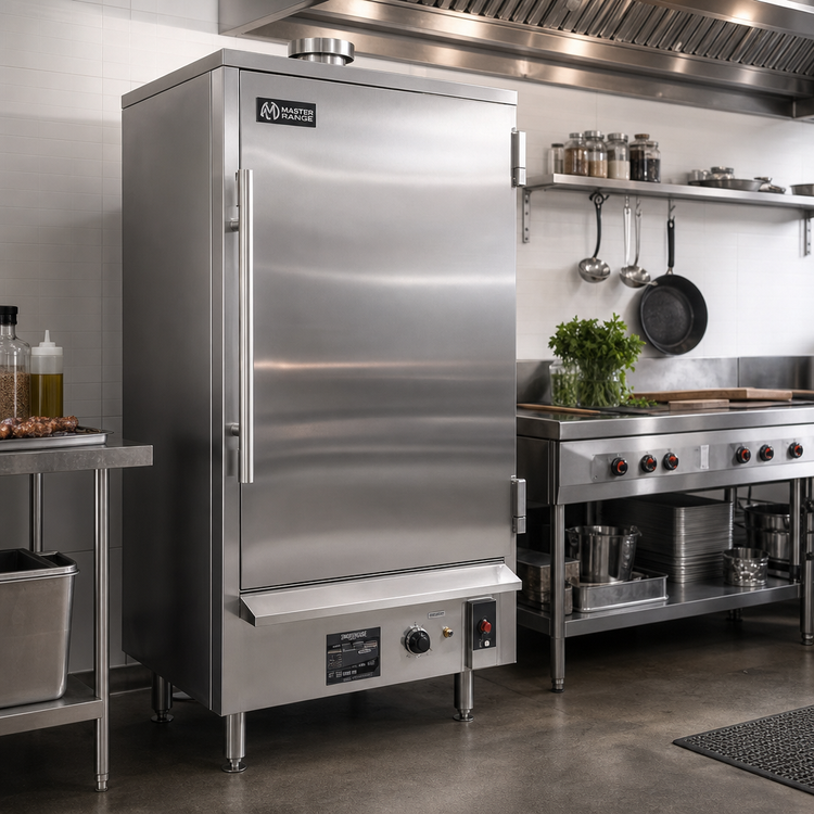 Product image #2 for MasterRange 36-Inch Propane Gas Smokehouse Barbecue Smoker with Left-Hinged Door