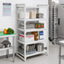 Thumbnail image #3 for Cambro Camshelving Premium 4-Tier Solid Stationary Starter Shelving Unit, 24 x 60 x 72 Inches, Speckled Gray