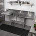 Thumbnail image #2 for Klinger's Trading 68-Inch Economy 2-Compartment Stainless Steel Sink with Dual Drainboards