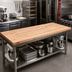 Thumbnail image #2 for John Boos Northern Hard Rock Maple Edge Grain Flat Top Bakers' Table Top, 84 x 24 x 2-1/4 Inch