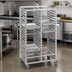 Thumbnail image #2 for Channel Manufacturing Standard Series Double-Section Aluminum Cafeteria Tray Rack, 36-Inch High, Side-Load for 14 x 18 Trays