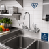 Thumbnail image #2 for T&S Brass Commercial Wall Mount Mixing Faucet, 8-Inch Centers, Swivel/Rigid Gooseneck, 1.0 GPM Aerator