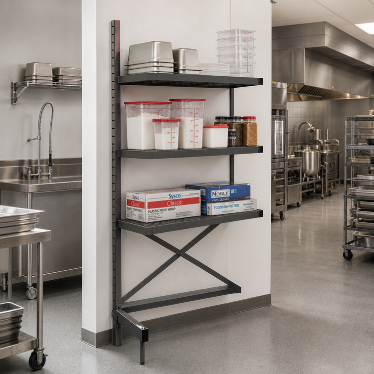 Product image #2 for Metro SmartLever Cantilevered Shelving Add-On Kit for 54 x 21-Inch Shelves, 86-3/8-Inch High