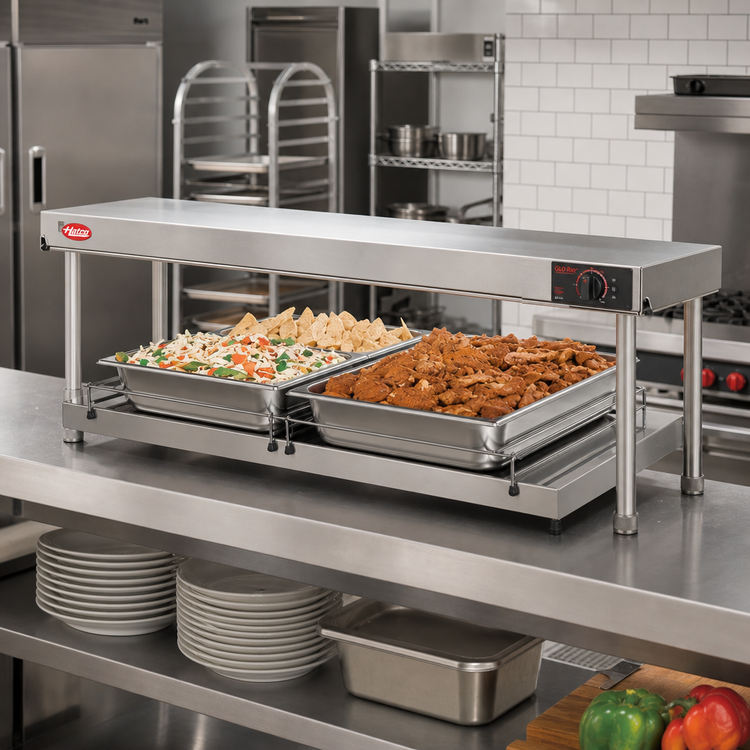 Product image #2 for Hatco Glo-Ray 72-Inch Freestanding Heated Shelf with Adjustable Thermostat and Stainless Steel Top
