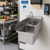 Thumbnail image #2 for John Boos Pro-Bowl PBHS-W-1616-SSLR-X Wall-Mount Hand Wash Sink — 16 x 16 x 10 Inch Bowl with Left/Right Side Splashes