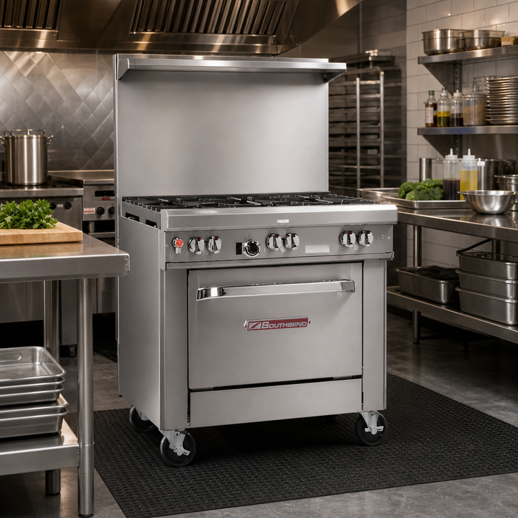 Product image #2 for Southbend Ultimate 24-Inch Gas Restaurant Range with 4 Star/Sauté Burners and Space Saver Oven