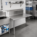 Thumbnail image #2 for Serv-Ware 72-Inch Left Clean Dish Table, 16-Gauge 304 Stainless Steel