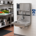 Thumbnail image #2 for Advance Tabco Wall Mounted Hand Sink with 14 x 10 x 5 Inch Bowl, Electronic Faucet, and Soap & Towel Dispenser