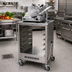Thumbnail image #2 for Bizerba Heavy-Duty Mobile Stainless Steel Slicer Equipment Stand with Undershelf and Retractable Casters