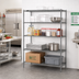 Thumbnail image #2 for Red-i-Pak 4-Tier Wire Shelving Unit, 48W x 24D x 74H, Pewter Gray Epoxy Finish