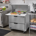 Thumbnail image #2 for Beverage-Air 32-Inch Mega Top Refrigerated Sandwich Prep Table with 2 Drawers and 12-Pan Capacity