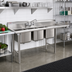 Thumbnail image #2 for Eagle Group 414 Series Three-Compartment Sink with Right-Hand 18-Inch Drainboard, 24