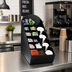 Thumbnail image #2 for Dispense-Rite Countertop Black Polystyrene Lid, Straw & Condiment Organizer