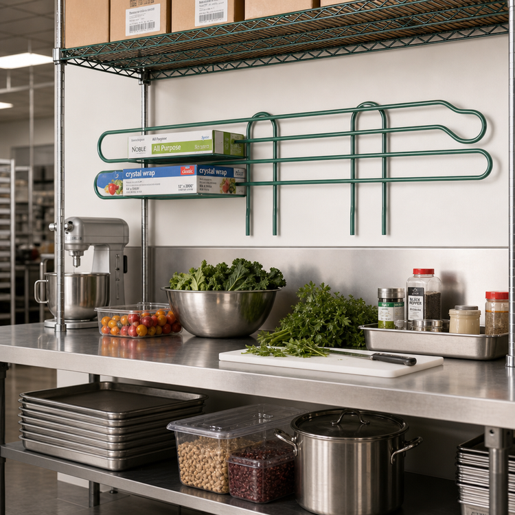 Product image #2 for Sapphire 60 Inch Green Epoxy Shelf Ledge for Commercial Shelving