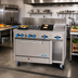 Thumbnail image #2 for Comstock-Castle 48-Inch Stainless Steel Commercial Gas Range with 2 Open Burners, 12-Inch Griddle, 24-Inch Char-Broiler and Oven