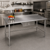 Thumbnail image #2 for Eagle Deluxe Series Stainless Steel Work Table with Rear Upturn and Tubular Base, 72 x 24 Inches