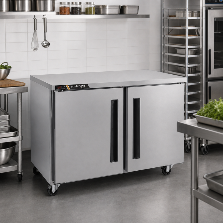 Product image #2 for Traulsen Centerline Compact 48-Inch Two-Section Undercounter Freezer with Field-Reversible Solid Doors