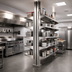 Thumbnail image #2 for Eagle Group Back-To-Back Heavy Duty Cantilevered Shelving Uprights, 96-Inch Floor-To-Ceiling Mount, Stainless Steel