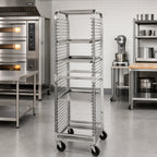 Thumbnail image #2 for Channel Manufacturing 560NS Stainless Steel End-Load Bun Pan Rack, 36-Pan Capacity, 1.5-Inch Wire Slides, 5-Inch Casters