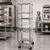 Thumbnail image #2 for Channel Manufacturing Stainless Steel End-Load Bun Pan Rack with Wire Slides and 5-Inch Casters, 36-Pan Capacity