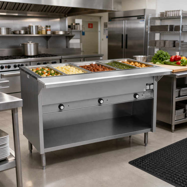 Product image #2 for Spec-Master HT5CB-208-3 5-Well Electric Hot Food Table, 79" Wide