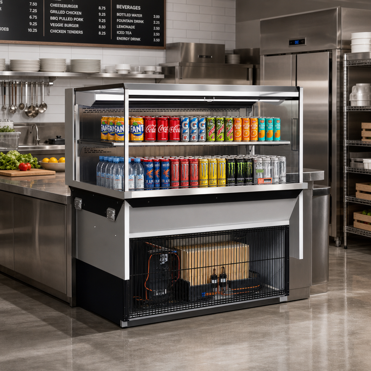 Product image #3 for Turbo Air 48-Inch Low-Profile Drop-In Horizontal Open Refrigerated Display Case