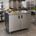 Thumbnail image #2 for Advance Tabco 60-Inch x 24-Inch Enclosed Work Table with Cabinet Base and Hinged Doors, 14-Gauge 304 Stainless Steel Top