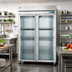 Thumbnail image #2 for Hoshizaki Steelheart F2A-FG Two-Section Full Glass Door Reach-In Freezer, 50.37 Cu. Ft., Top-Mounted Self-Contained Refrigeration