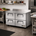 Thumbnail image #2 for True TWT-48D-4-HC 48-Inch Two-Section Drawered Worktop Refrigerator, 4 Drawers, Self-Contained R290, Stainless Steel