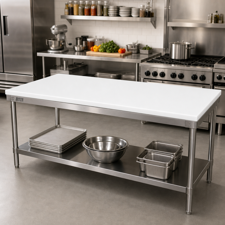 Product image #2 for John Boos Reversible Poly Replacement Work Table Top for TC, M & GMT Tables, 84 x 30 x 1 Inch