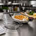 Thumbnail image #2 for American Metalcraft Oval Chrome Wire Serving Basket with Built-In Ramekin Holders
