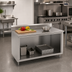 Thumbnail image #2 for John Boos Stainless Steel Cabinet Base Work Table with Open Front, 48 x 24 Inch, 5 Inch Backsplash