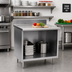 Thumbnail image #2 for Spec-Master OB2448SE-BS Enclosed Work Table — Open Front, 48 Inches W x 24 Inches D, 14-Gauge 304 Stainless Top