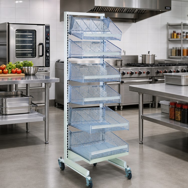 Product image #2 for Mobile Single-Sided Partition Wall Starter Unit, 36 x 26 x 74 Inches, White/Chrome