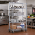 Thumbnail image #2 for Eagle Group 4-Tier Chrome Wire Shelving Dolly Truck, 48 x 24 x 69 Inches