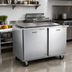 Thumbnail image #2 for Traulsen Dealer's Choice Compact Two-Section Mega Top Prep Table Refrigerator with Low-Profile Flat Lid