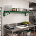 Thumbnail image #2 for Quantum Wall-Mount Cantilever Single Wire Shelf Kit, 72 x 21 Inches, Green Epoxy Antimicrobial Finish