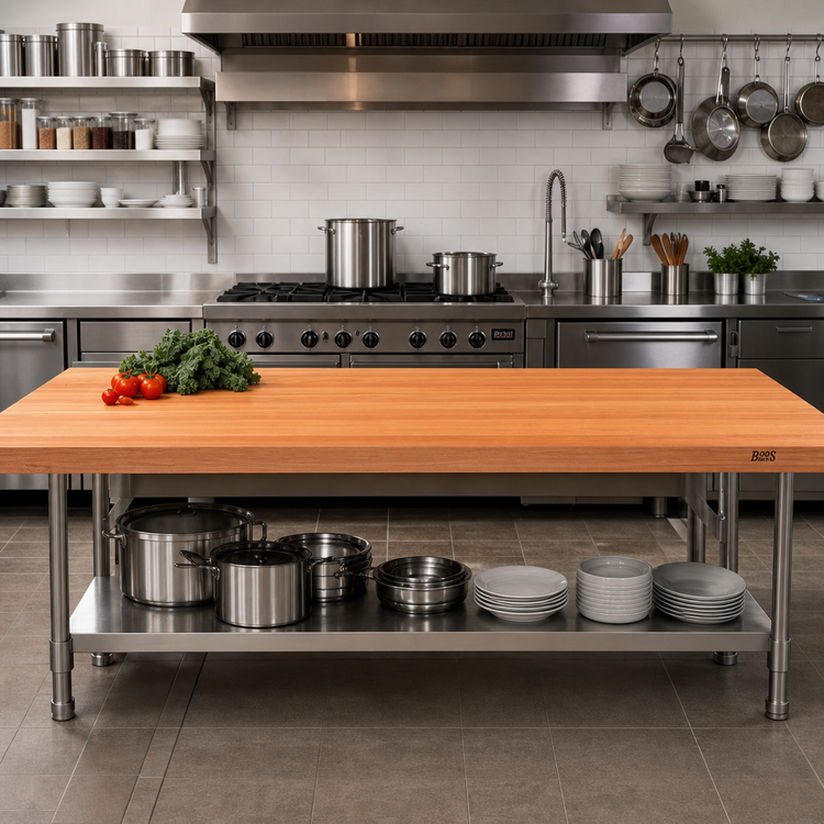 Product image #2 for Boos Block American Cherry Edge Grain Kitchen Countertop, 132 x 32 x 2-1/4 Inch, Oil Finish