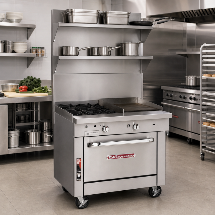Product image #2 for Southbend Platinum 32-Inch Modular Heavy Duty Gas Range with 2 Open Burners and 16-Inch Griddle