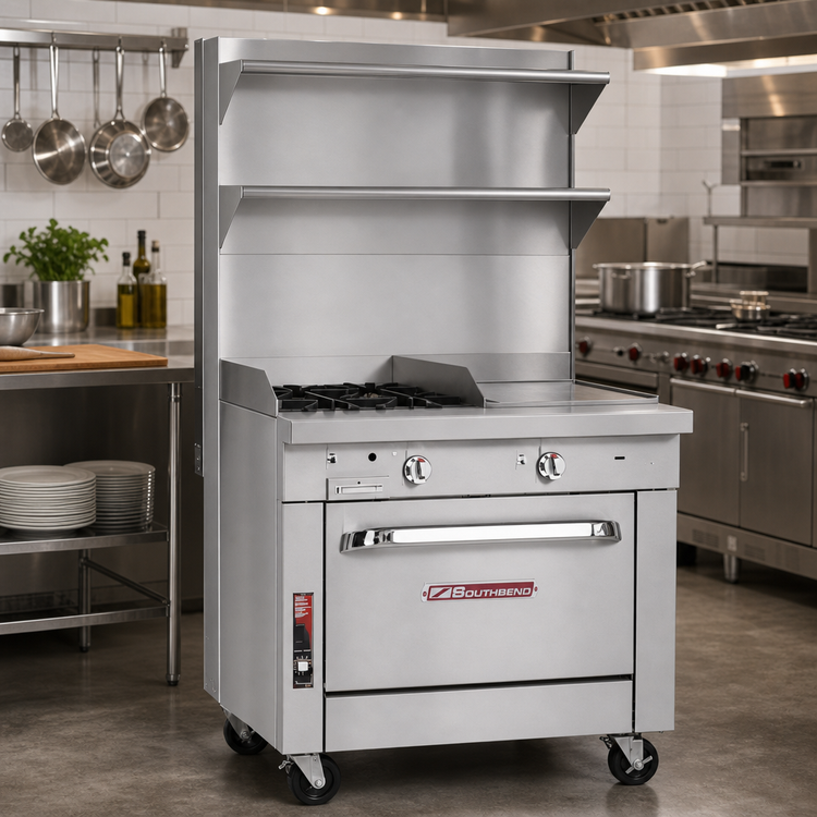 Product image #2 for Southbend Platinum 32-Inch Modular Heavy Duty Gas Range with 2 Open Burners and 16-Inch Griddle